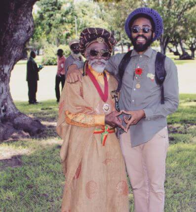 Jean Watt's husband Bunny Wailer and son Asadenaki Wailer